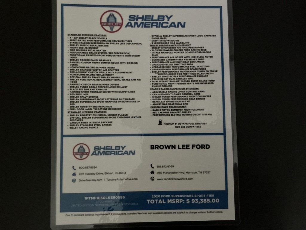 2020 Ford F-150 Shelby Super Snake Sport - Image 30